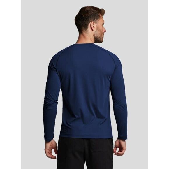 Fioboc Shirt Mens Large PerformancePro Active Crew Neck Long Sleeve Tee Blue NEW - Picture 14 of 16